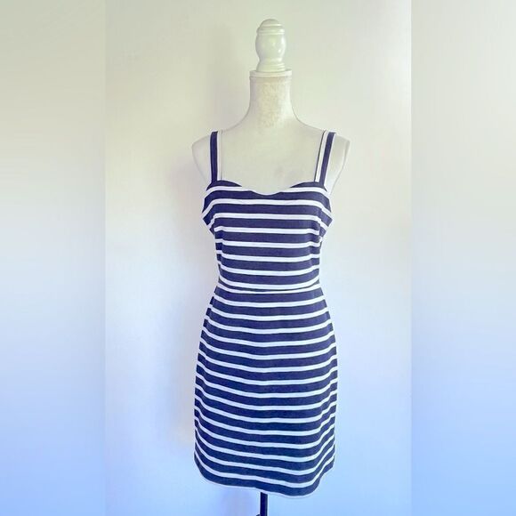 OLD NAVY MARINER NAUTICAL STRIPE SLEEVELESS MIDI DRESS SIZE M - Picture 13 of 14
